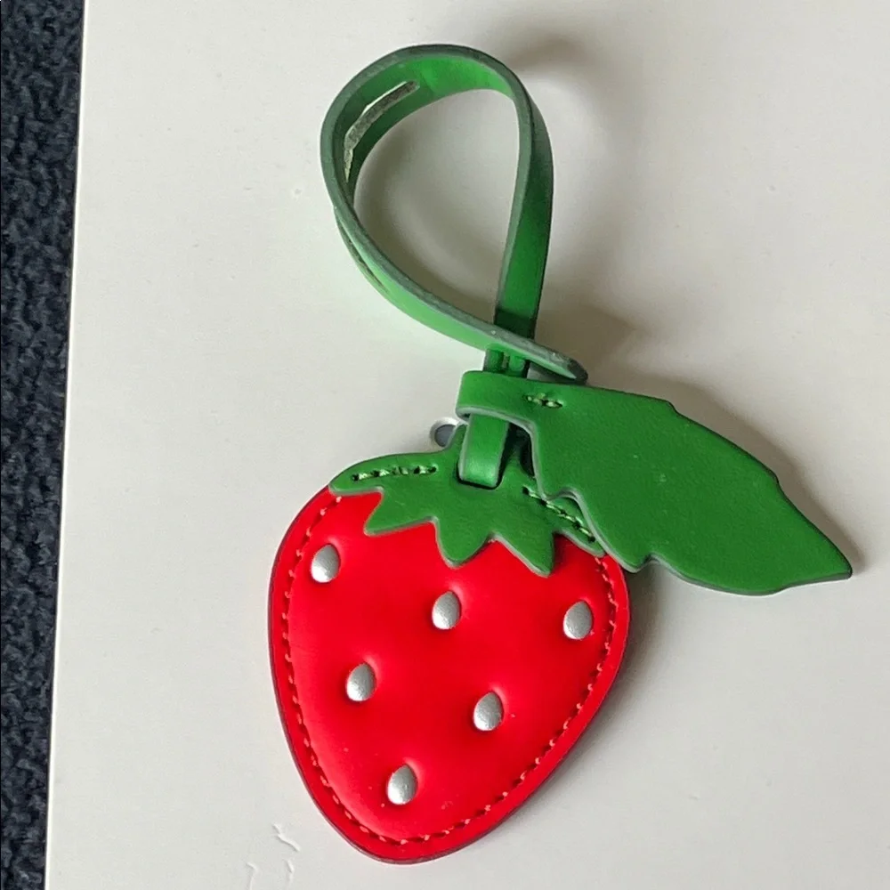 NWT Kate Spade Strawberry Bag Charm Keychain Lanyard
